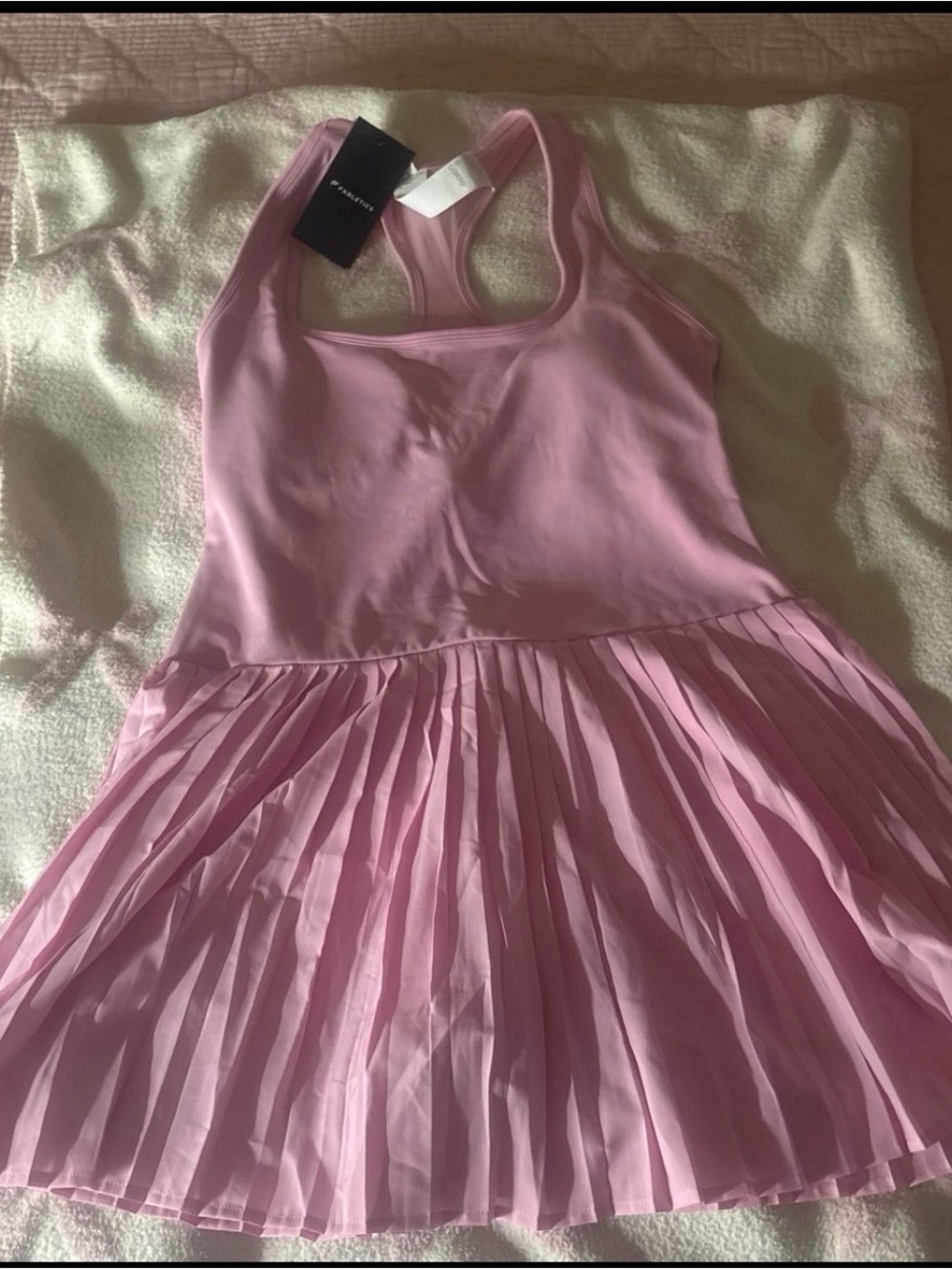Fabletics Pink Pleated Mini Dress
